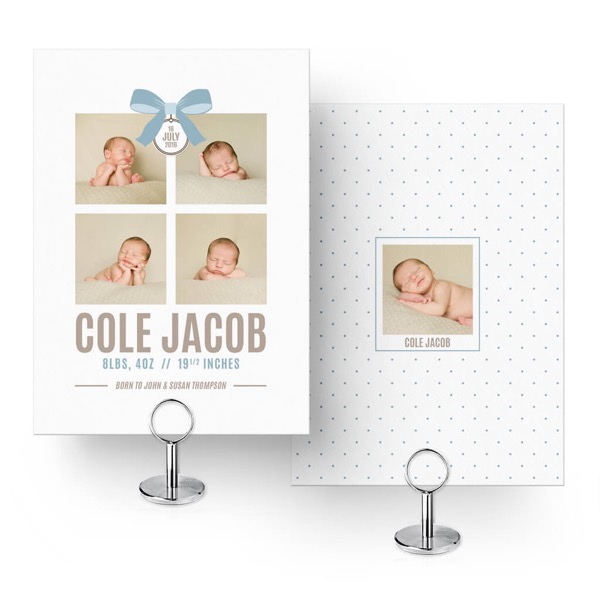 White Collection - Card 8 Birth Announcement