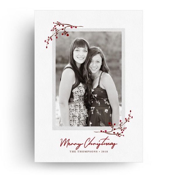 Berry Branches Christmas Card