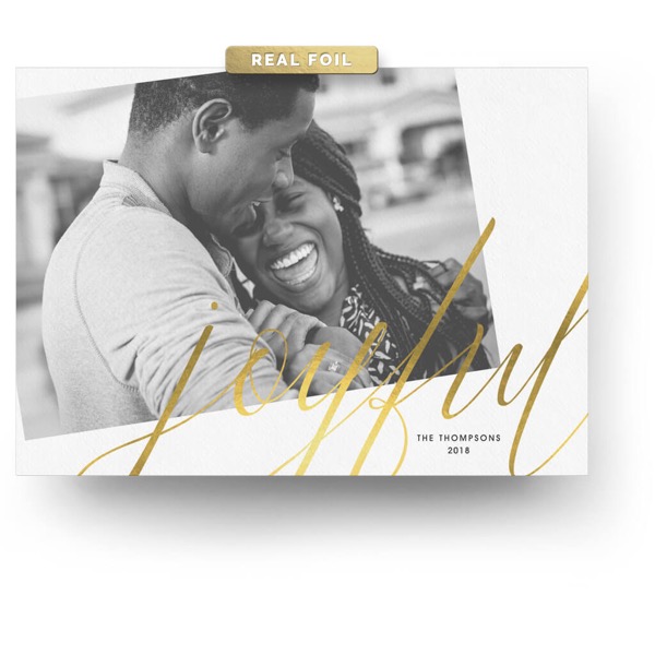 Gold Joyful Christmas Card