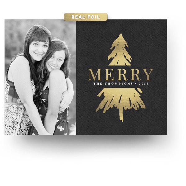 Gold Tree Christmas Card