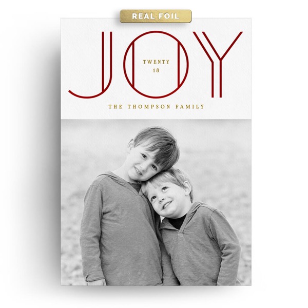 Joy Lines Christmas Card