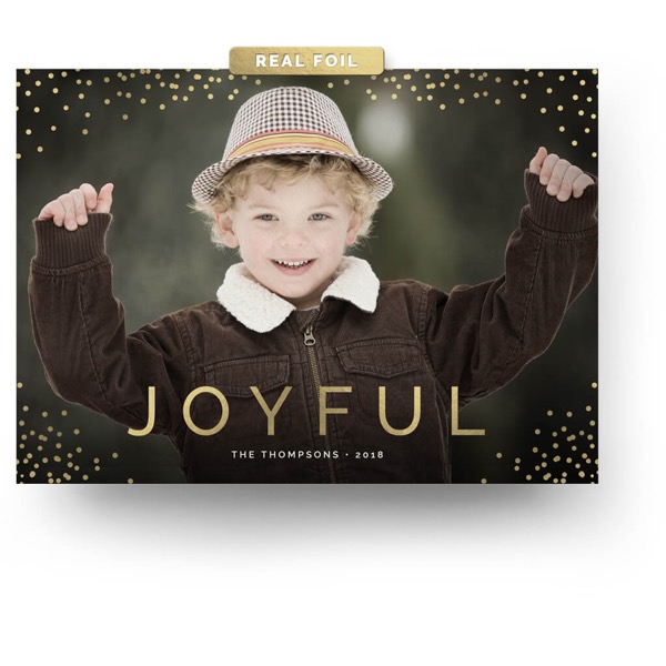 Joyful Confetti Christmas Card
