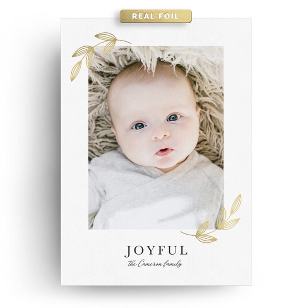 Joyful Leaves Christmas Card