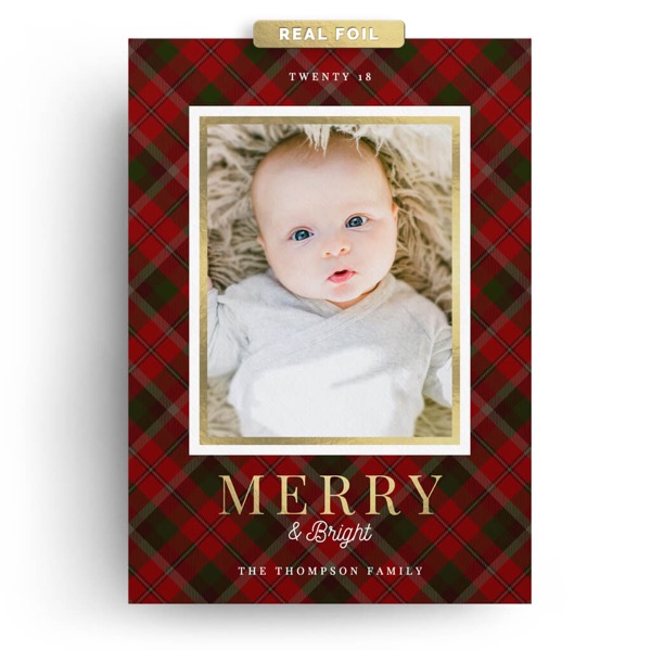 Plaid Christmas Card