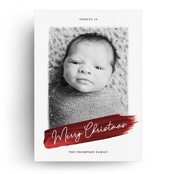 Brush Stroke Christmas Card