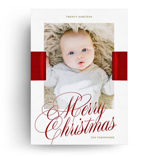 Ribbon Christmas Card