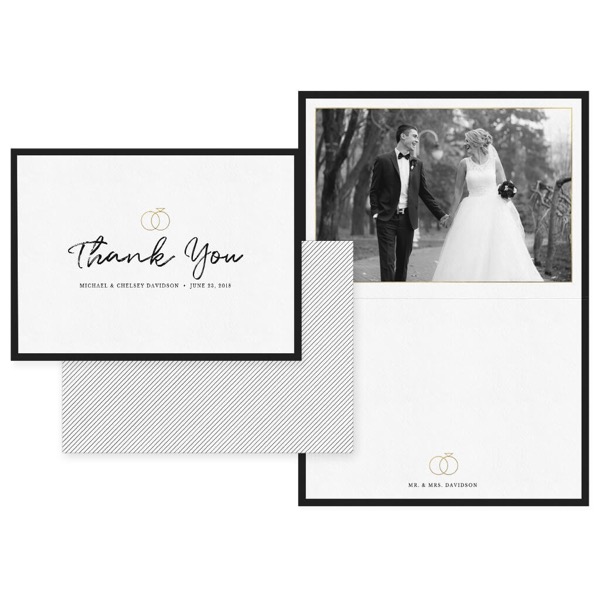 Classy Handwritten Folding Thank You Card