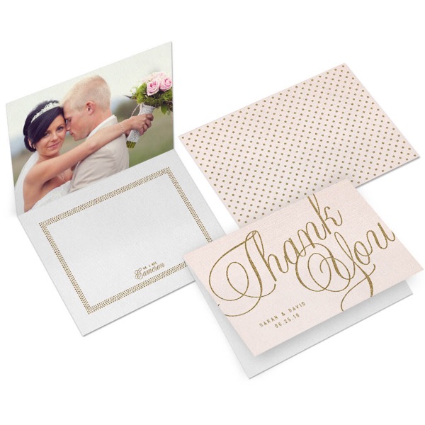 Corner Lovely Folding Thank You Card