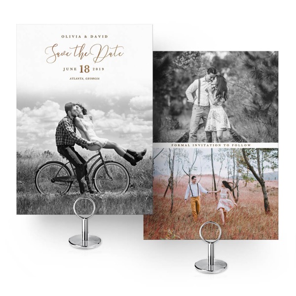 Faded Save the Date Card