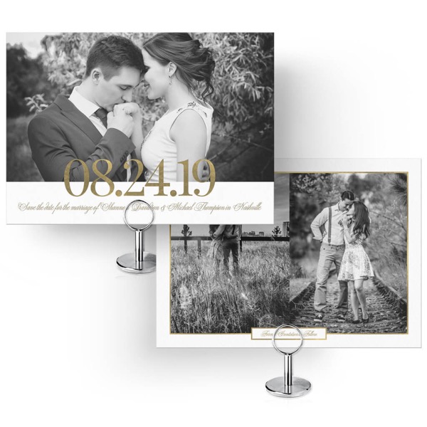 Gold Date Save the Date Card